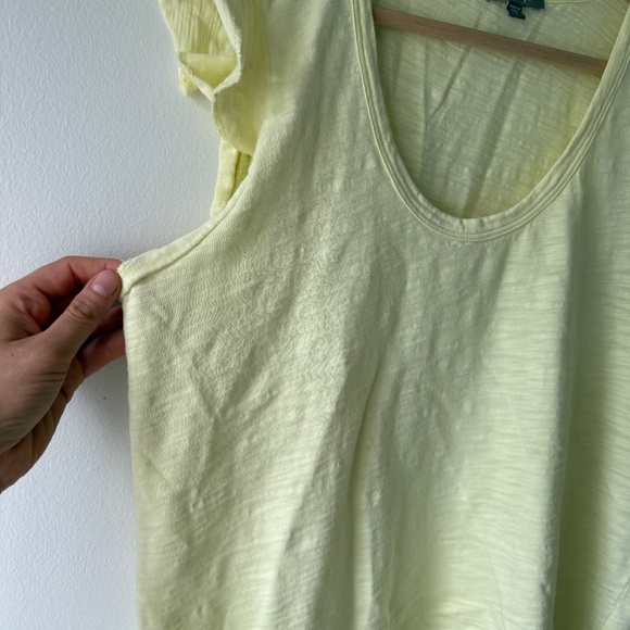 LIKE NEW Lilla P - Ruffle Sleeve Tank - Butter Yellow - Size M - Picture 2 of 6